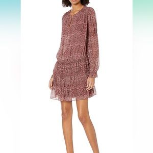 Joie NWT Port Wine Paisley Print Dress